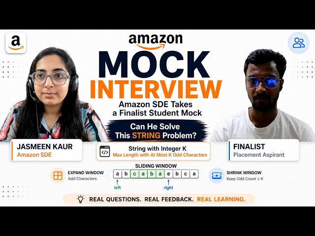 Amazon SDE Mock Interview | Can a College Grad Solve This DSA Question?