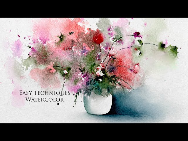Easy Loose Watercolor Flowers | Simple Technique for Beginners
