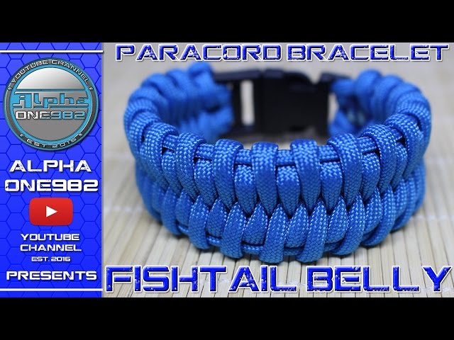How To Make Paracord Bracelet Fishtail Belly   - (M Agnello)