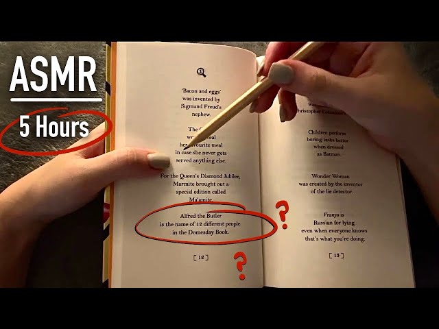 😴 ASMR - Reading you 2,000+ Facts for 5+ hours - Clicky Whispers