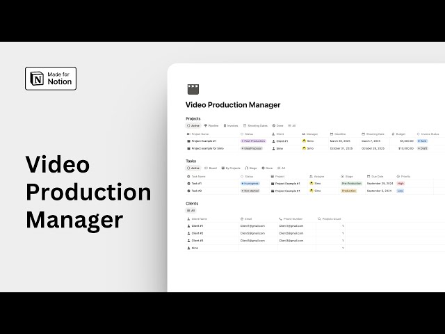 Notion Video Production Manager Tour (FREE Download)