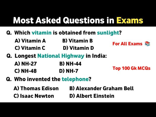 Top 100 Gk Questions | India GK | General Knowledge | SSC Exam, Gk GS, UPSC, Railways, Gk in English