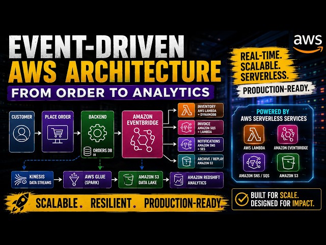 AWS Event-Driven Architecture Explained: EventBridge, SQS, Kinesis & Glue in Production