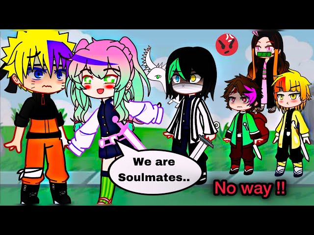 Naruto Goes To Demon Slayer 🤯✅ || Part 1 || Soulmate meme Gacha Club