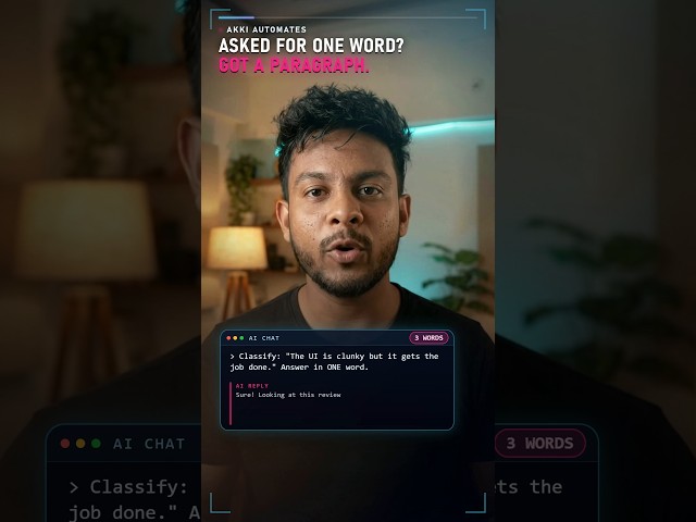 Asked AI for ONE word, got a paragraph? Fix it in 10 seconds