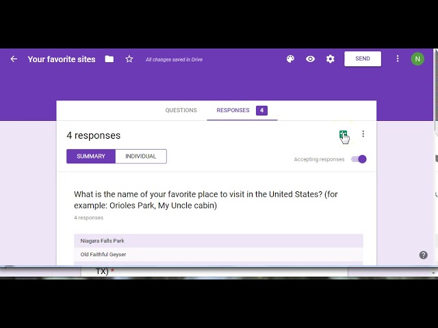 Google Form Step 2: Cleanup the form for upload to map