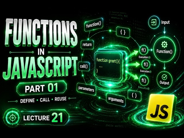 JavaScript Functions Tutorial 2026 | Arrow Functions, forEach() & Callback Functions | Lecture 21