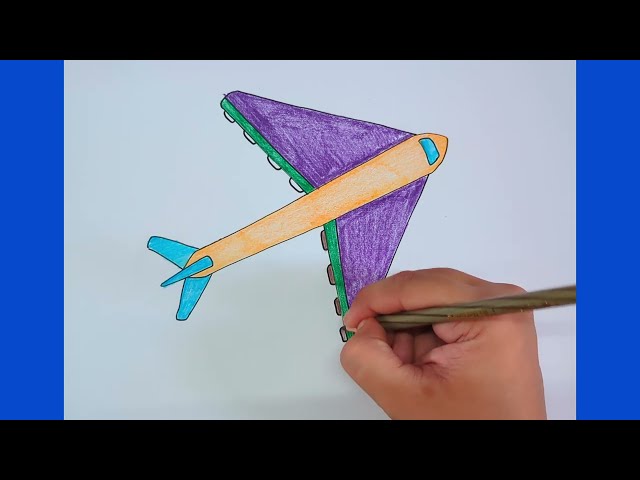 How to Draw a Cute Airplane ✈️ | Easy Airplane Drawing for Kids | Step-by-Step Drawing Tutorial