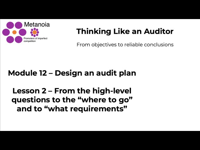 Module 12 - Design an audit plan Lesson 2 - Getting the first two sets of sticky notes