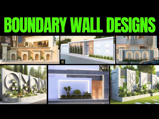 100+ Latest Compound Wall Designs / Modern Boundary Wall Designs 2026 / Exterior Wall Designs