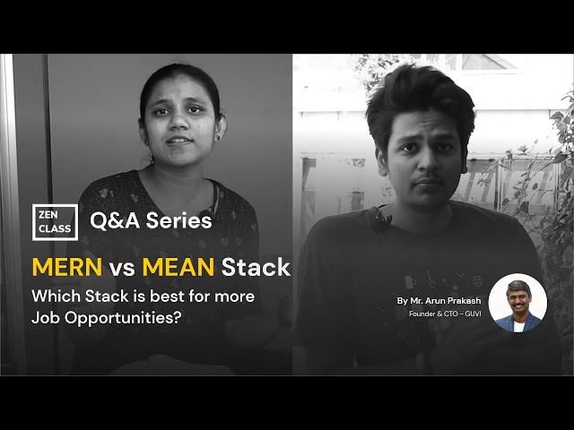 MERN vs MEAN Stack | Which Stack is best for more Job Opportunities? | Zen Class Q&A Series