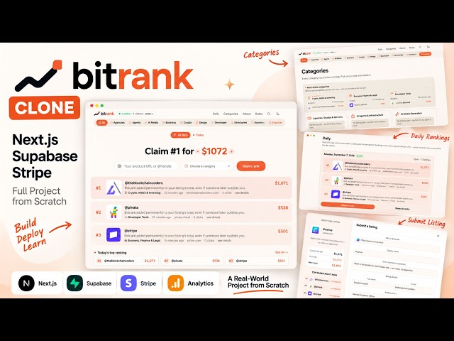 Build a BitRank (Outbid.lol) Clone from Scratch | Full-Stack Next.js + Supabase + Stripe