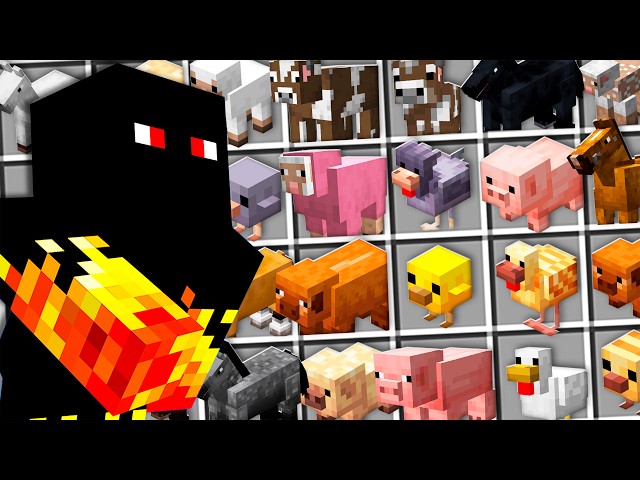 I MADE a FARM with REAL LIFE MOBS in Minecraft!