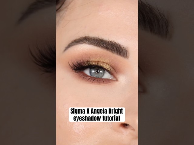 Warm golden eyeshadow tutorial with Sigma x Angela Bright palette #eyeshadowtutorial #sigmabeauty