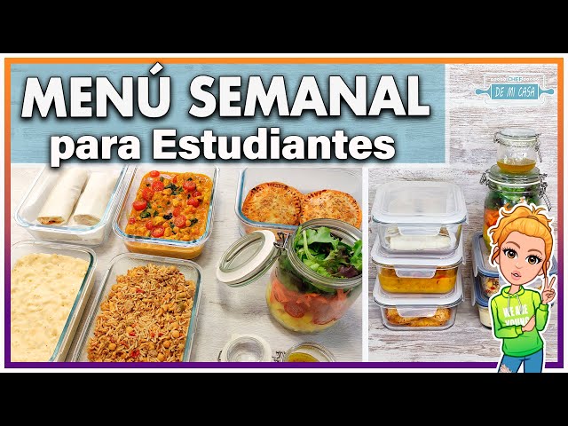 💚MENÚ SEMANAL para ESTUDIANTES 📝 FÁCIL, ECONÓMICO y DELICIOSO 😋 COCINA 1 día PARA TODA LA SEMANA 🤩