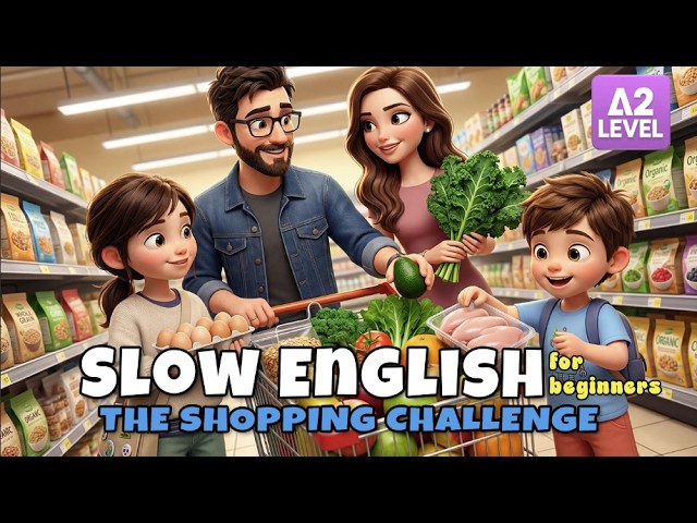 A Busy Family Shopping Day | Easy English Listening Story Compilation for Beginners (A1–A2 Level)