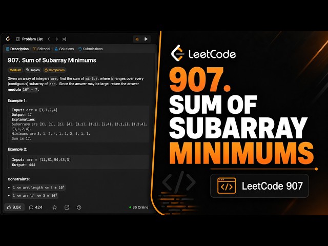 LeetCode 907: Sum of Subarray Minimums