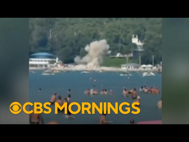 Drone hits crowded Russian beach, killing 7 people