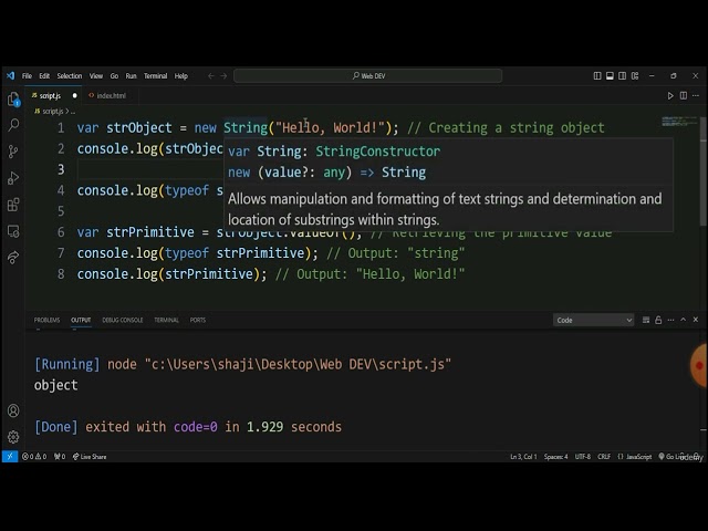 68  JS String Methods 2