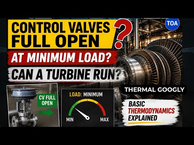 Control Valves FULL OPEN but Minimum Load? 🤔 Can a Turbine Run? | Thermal Power Plant