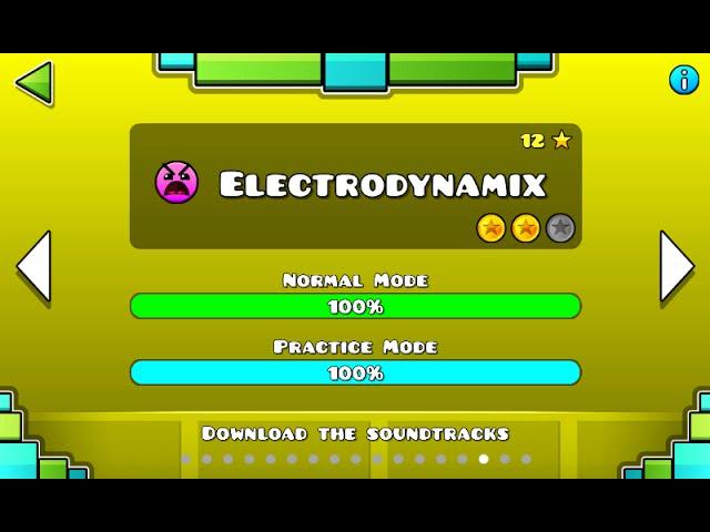 Geometry Dash – “Electrodynamix” 100% Complete