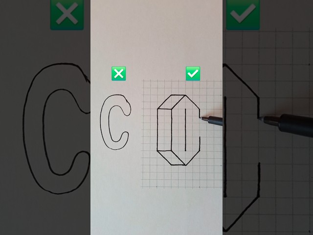 Satisfying Letter C Artwork #shortsvideo #shortsart
