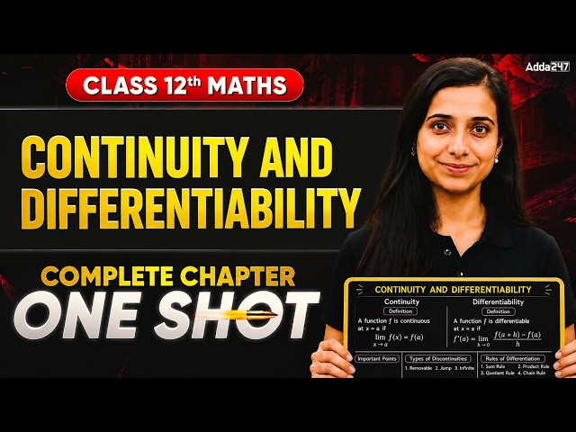 Continuity and differentiability  One Shot | Class 12th Maths Chapter 5 | Boards Exam 2027