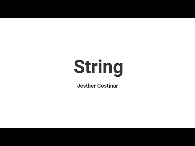 Java Tagalog Tutorial #3: String
