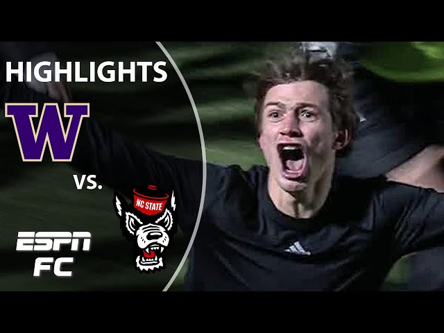 OT WINNER 😱 Washington Huskies 🆚 NC State Wolfpack | NCAA National Championship Highlights | ESPN FC