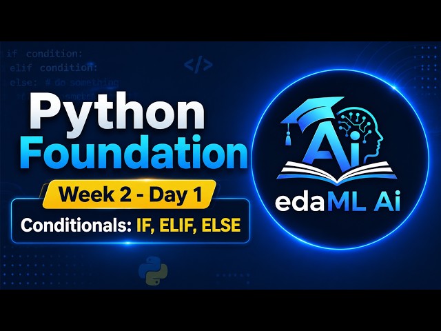 Python Tutorial - Day 1 (Week 2)| Beginner to Advance Python Training with Project | #python