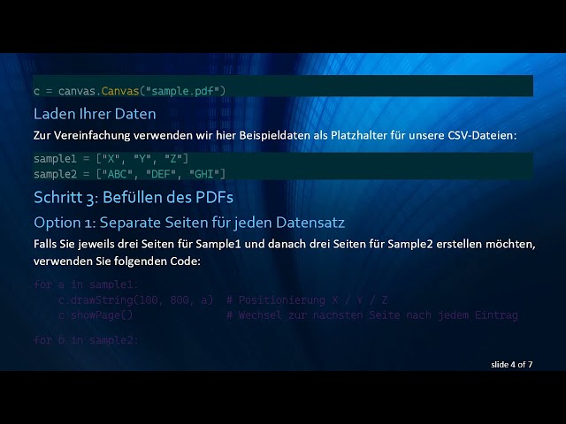 PDF mit ReportLab erzeugen: Ein Schritt-für-Schritt-Leitfaden zum Zusammenführen von Daten aus mehr