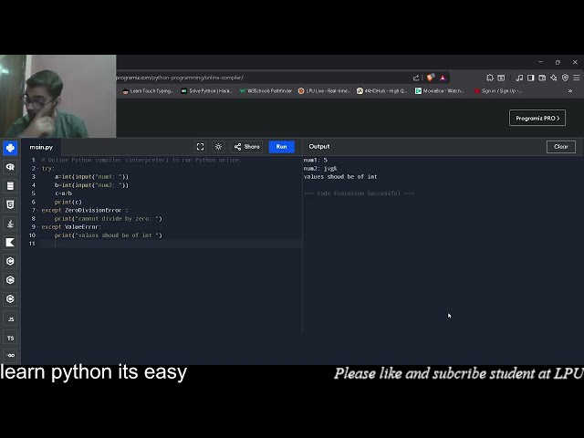 exception handling and file handling