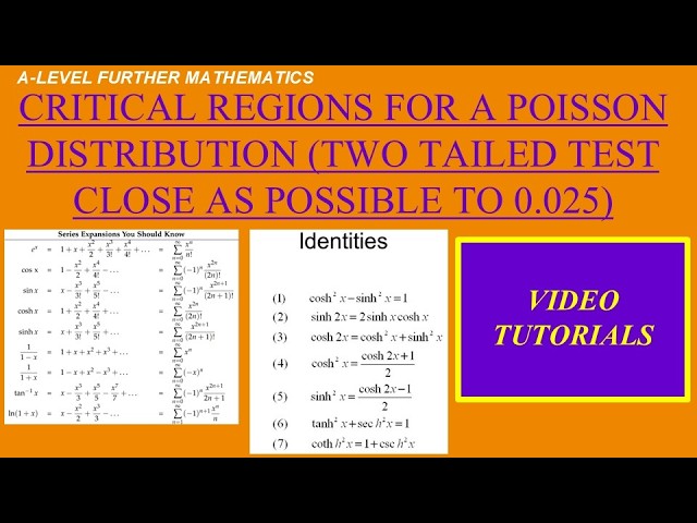 Critical regions of a Poisson Distribution Two tailed Test example close as possible to 0.025 case.