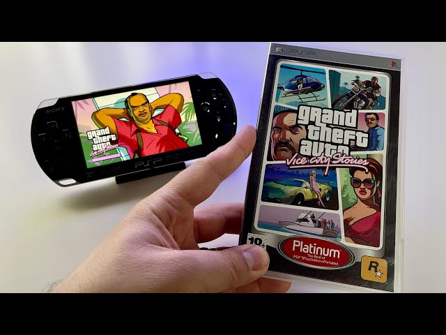 Review GTA Grand Theft Auto VICE CITY Stories - PSP handheld gameplay (Sony PlayStation Portable)