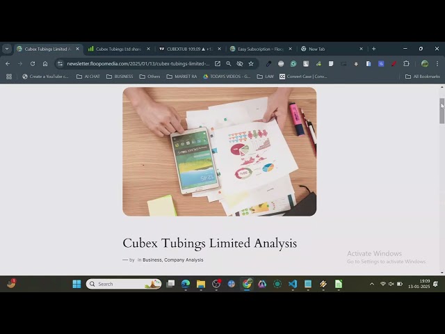🧐🔎Cubex Tubings Limited -Target Analysis📚