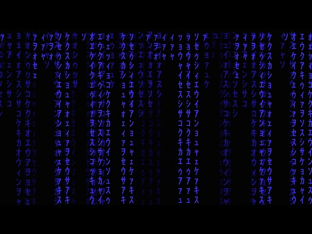 Blue Matrix Raincode Full HD 60 FPS