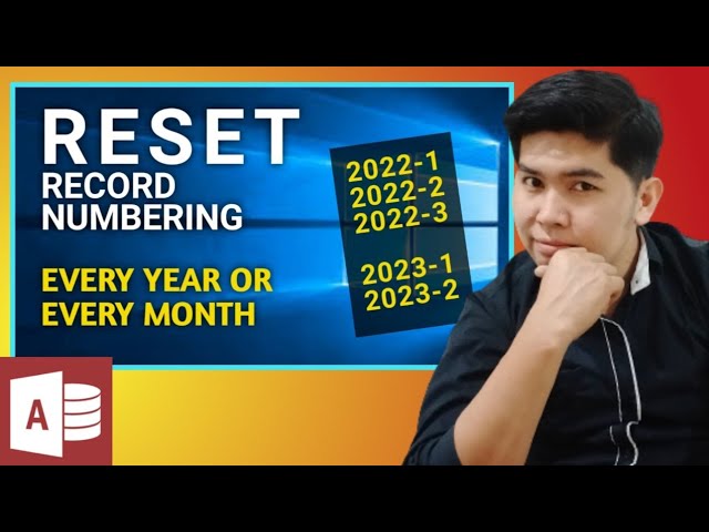 How to Create Auto Numbering in Ms Access that Automatically Reset every year or every month.