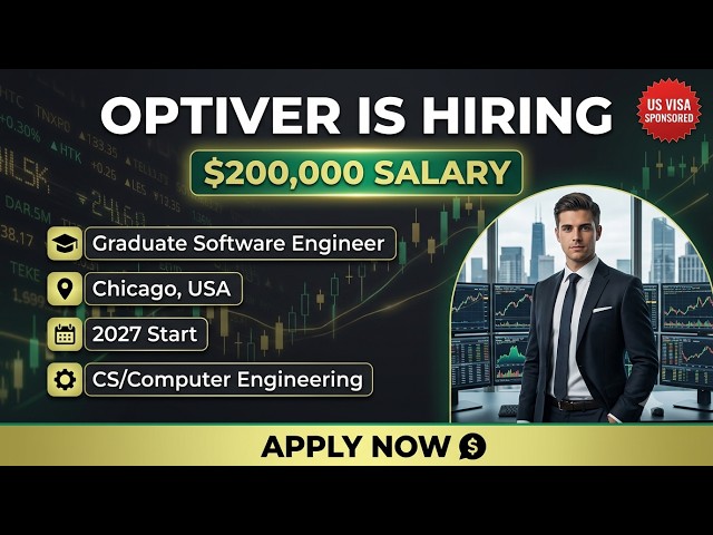 Optiver Graduate Software Engineer 2027 Batch | $200K Salary, Chicago #optiver #techjobs #btechjobs