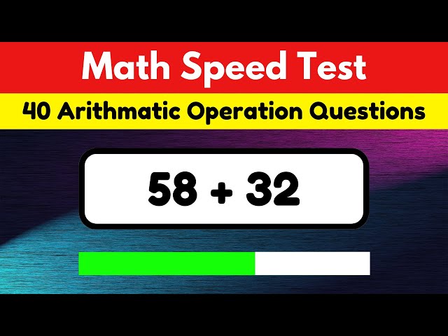 Math Speed Test | Human Calculator Challenge