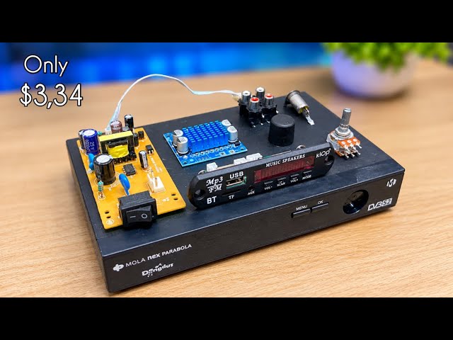 I Turned an Old Satellite TV Receiver Into a 2x30 Stereo Amplifier with Bluetooth