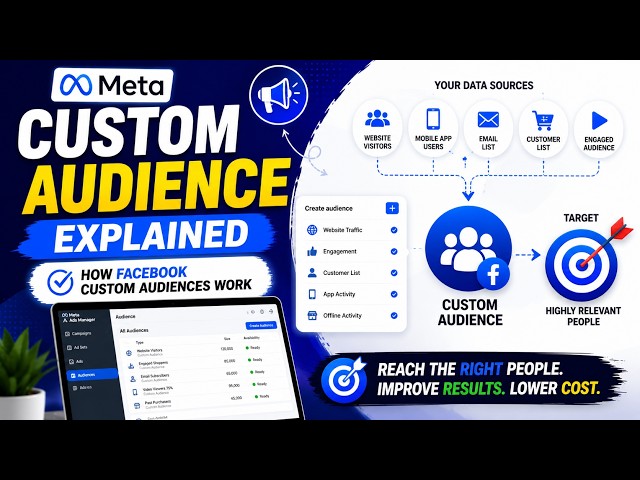 Meta Custom Audience Explained | How Facebook Custom Audiences Work | Class 17