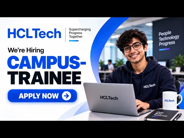 🔥 HCLTech Hiring 2026 | Campus Trainee | Computer Vision Engineer | Freshers | Chennai | Off Campus