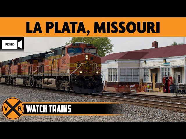La Plata, Missouri, USA | LIVE Train Camera (Fixed View – East)