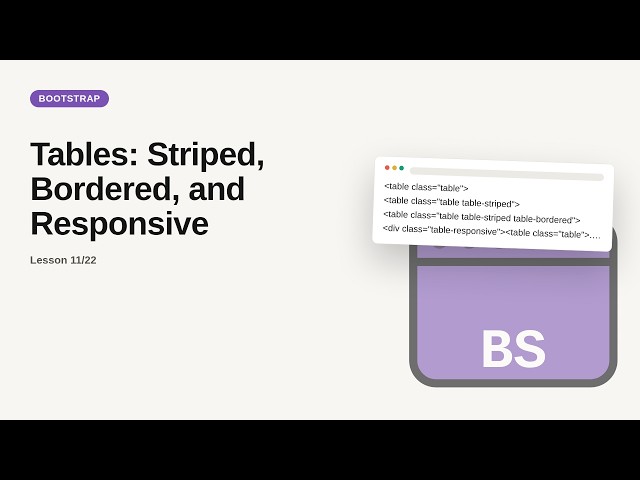 Tables: Striped, Bordered, and Responsive | Responsive Bootstrap Tutorial