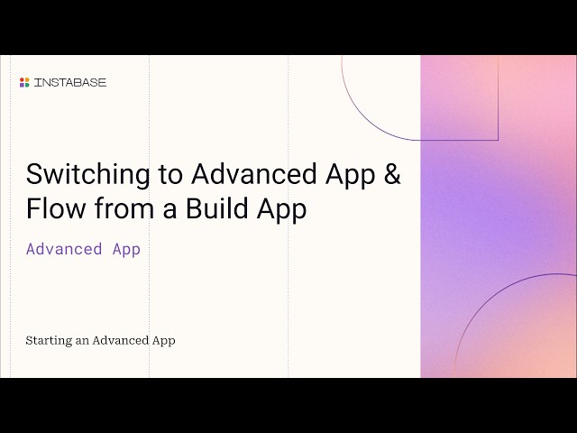 Exporting Projects from the App Editor to the Flow Editor
