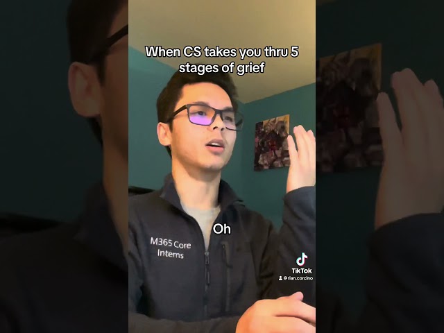When CS takes you thru 5 stages of grief #cs #softwareengineer #compsci #fyp #trending #humor