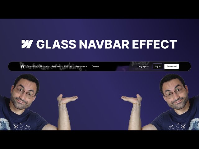 Glass Navbar Effect in Webflow — Inspired by Apple (No Code, SVG Filter)