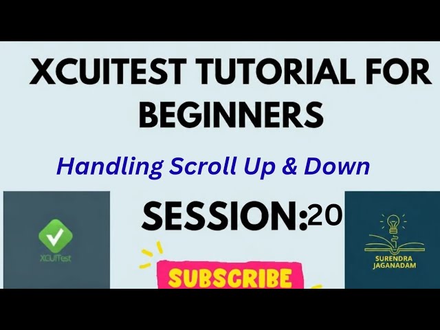 How to scrolldown, scrollup | Mobile Automation using XCUITest | XCUITest for beginners