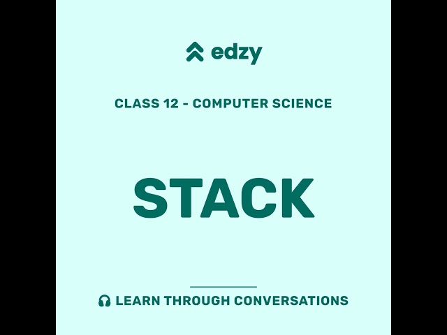 Computer Science | Chapter 3: Stack