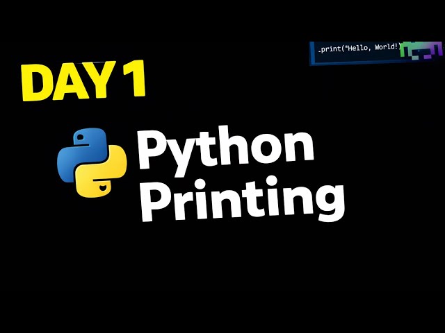 Day 1 Of Learning Python || Print Function!